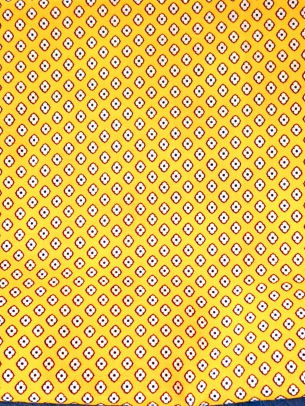 Black & White on Dark Yellow Cotton Quilt Fabric 45" wide x 2 1/4 yards